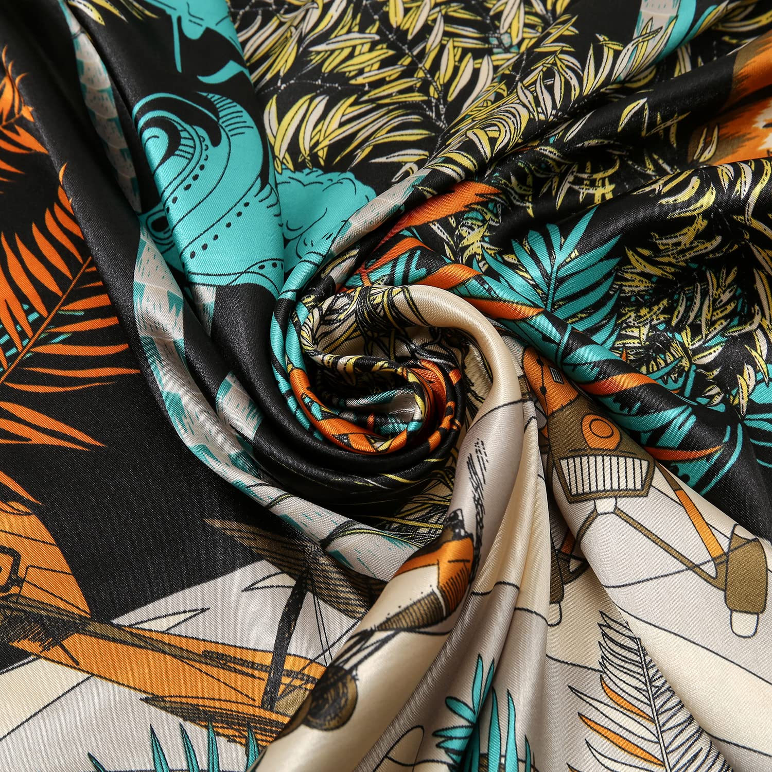 PALAY Women Neck Scarf 35 Inches Square Silk Scarf Luxury Silk-touch Head Scarf Neck Scarf Elegant Floral Square Scarf Head Wrap Hair Wrap Fashion Women Scarf Gift for Women PALAY Women Neck Scarf 35 Inches Square Silk Scarf Luxury Silk-touch Head Scarf Neck Scarf Elegant Floral Square Scarf Head Wrap Hair Wrap Fashion Women Scarf Gift for Women